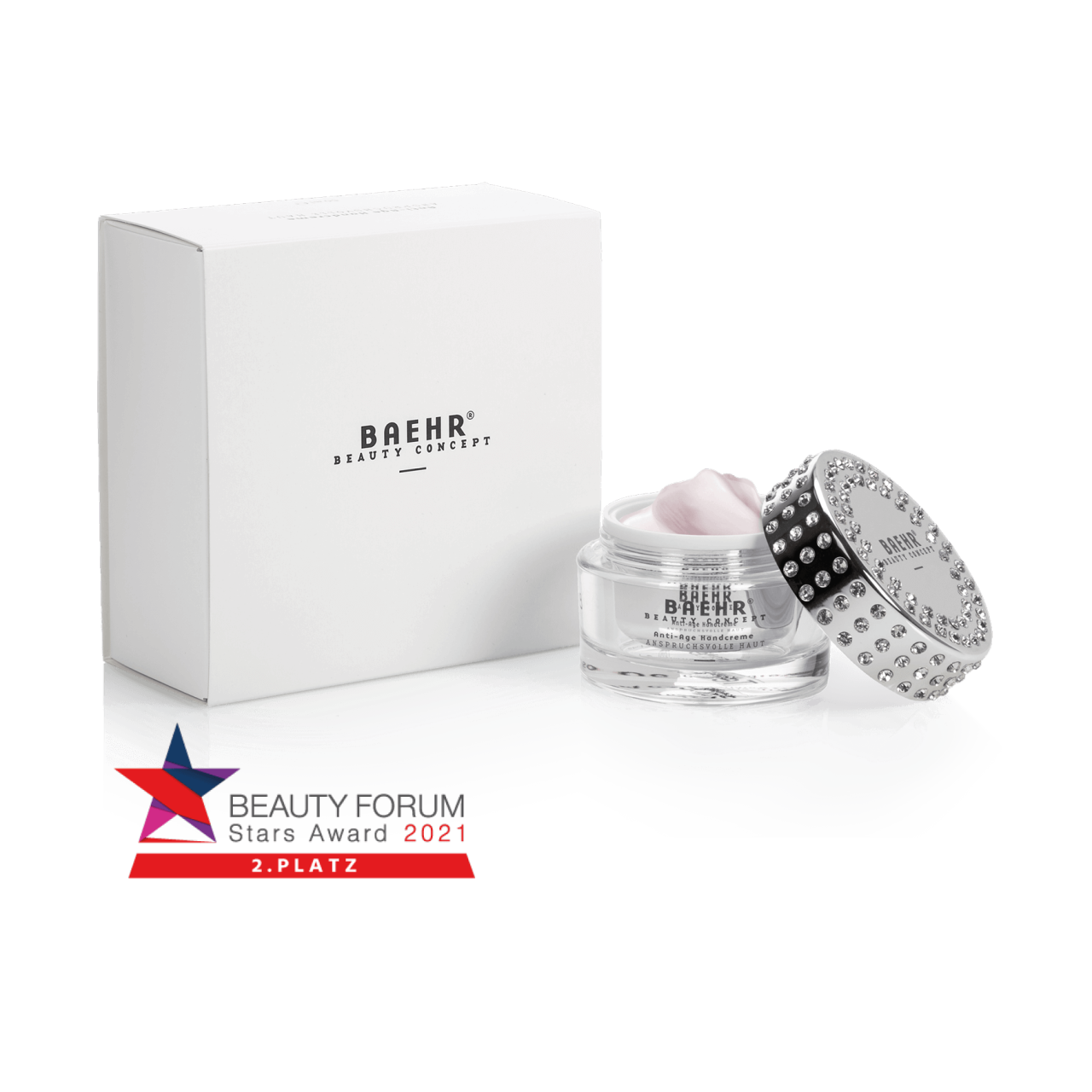 Crema de manos antiedad en tarro de pedrería (ANTI-AGE HANDCREAM IM STRASS-TIEGEL) , 50ml