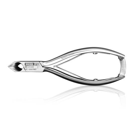 Alicate corrector de longitud de uñas, 13,5 cm, hoja 15 mm (BAEHR)