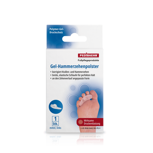 Almohadilla de gel para debajo de los dedo martillo, derecha (1 unidad)