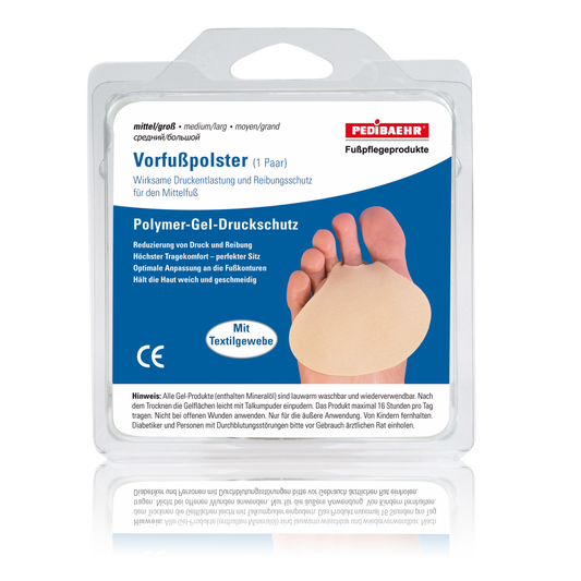 Plantilla para el antepie de gel-polímero para anti asperzas (2 unidades)