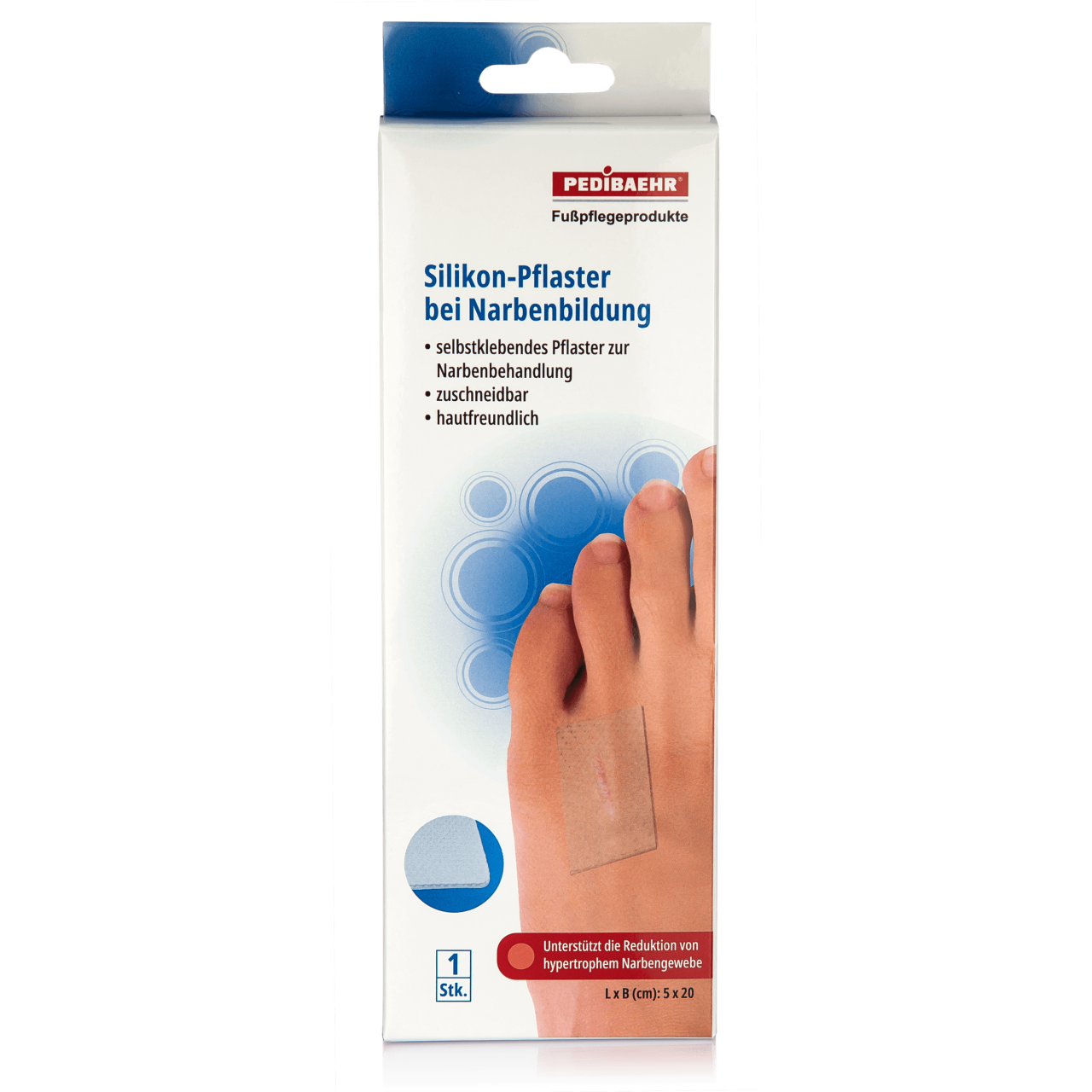 Tirita de silicona para la formación de cicatrices 5 X 20 cm