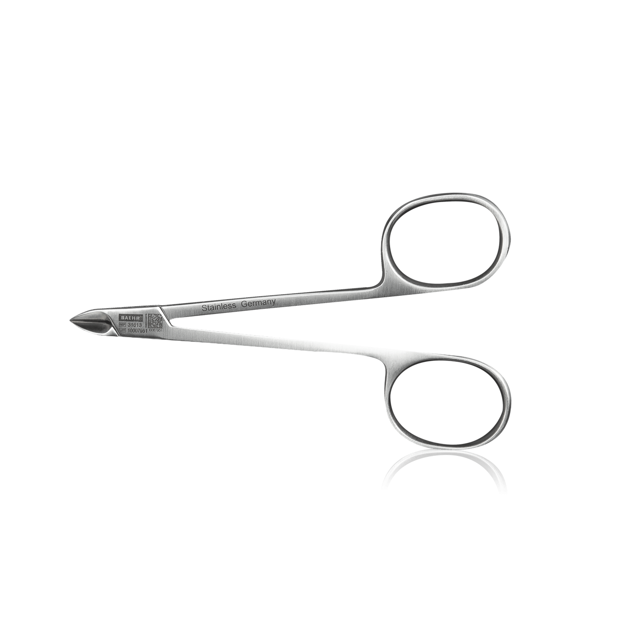 Tijeras podológicas, 10 cm, cuchilla- 9 mm("mirillas")