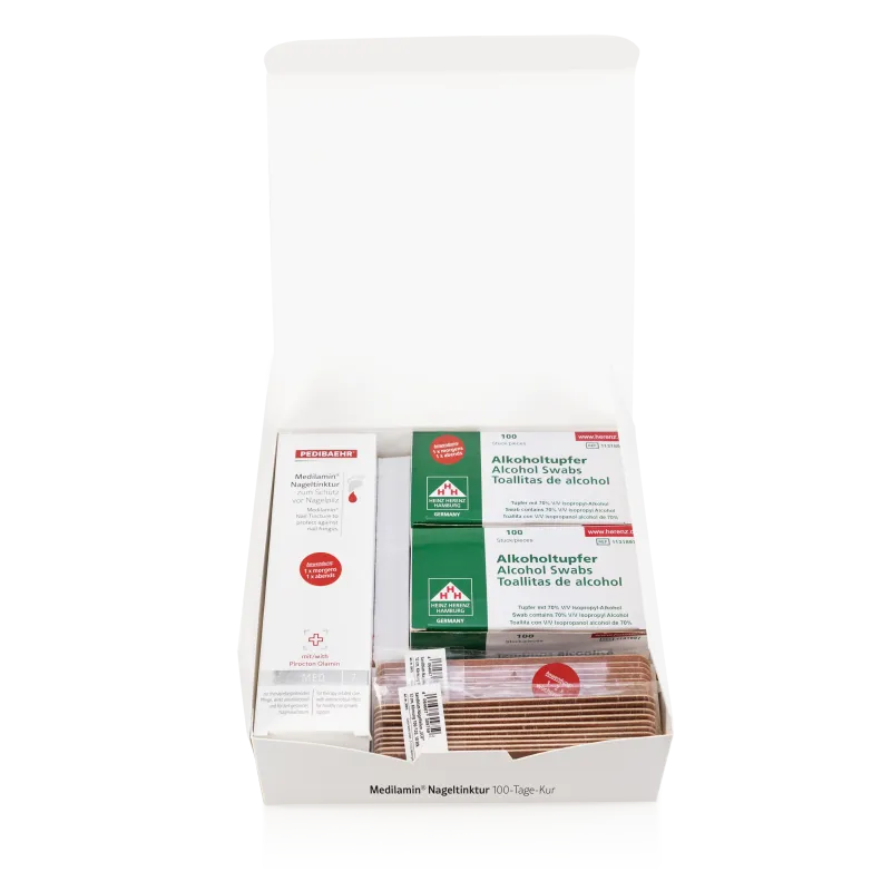 Medilamin para uñas, pack de tratamiento de 100 días (MEDILAMIN® NAGELTINKTUR 100-TAGE-KUR)