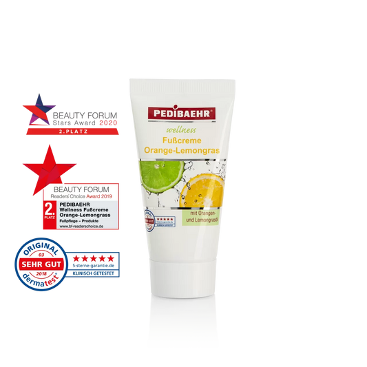 Crema de pies con aceite de naranja y lima (FUSSCREME ORANGE-LEMONGRASS)