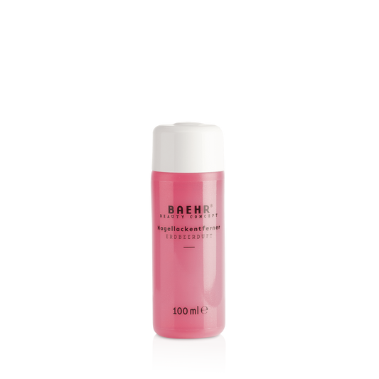 Quita esmalte líquido con olor a fresa y con olor a cerezas silvestres