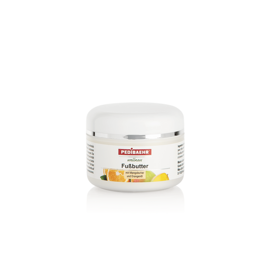 Aceite para pies con aceite de naranja y mango (FUSSBUTTER MIT MANGO UND ORANGENÖL)